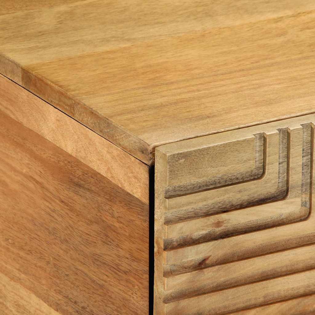 Table basse marron 80x50x40 cm bois de manguier massif - XIOS