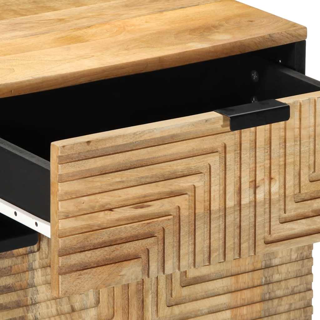 Table de chevet marron 50x33x60 cm bois de manguier massif - XIOS