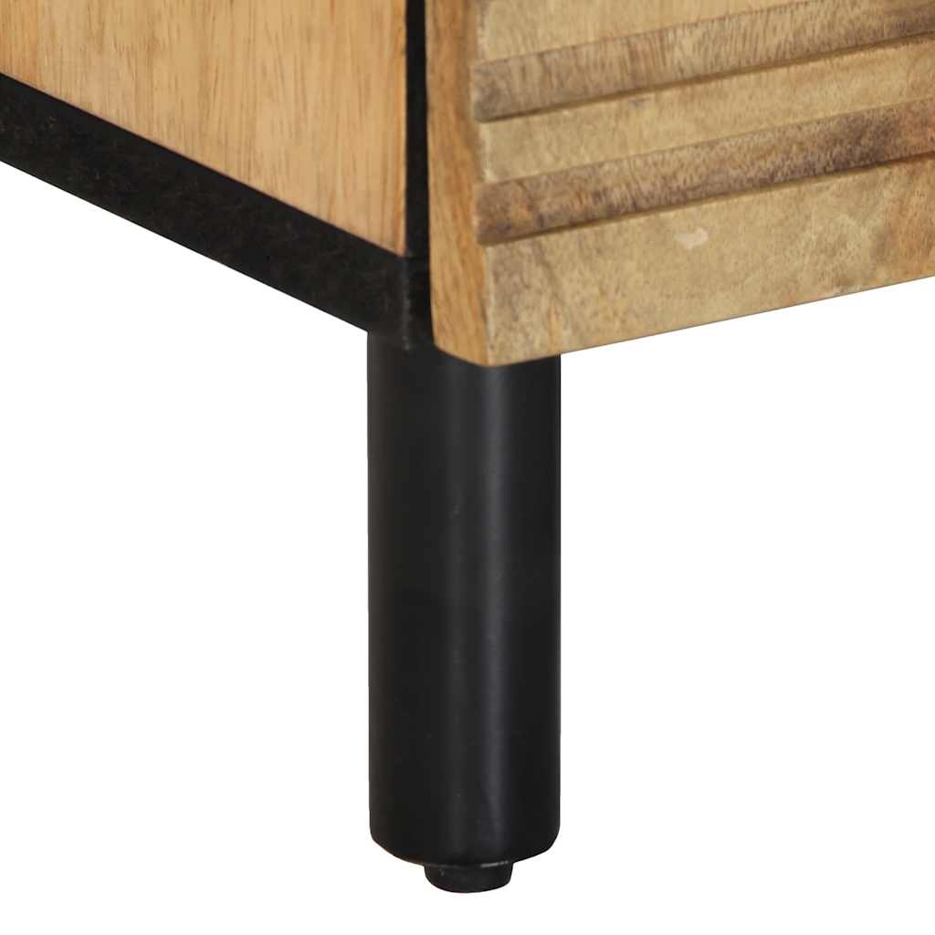 Table de chevet marron 50x33x60 cm bois de manguier massif - XIOS