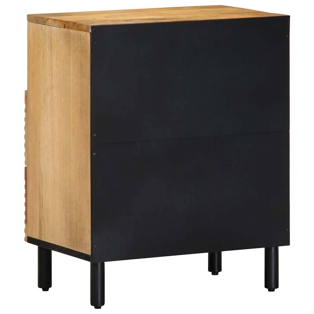 Table de chevet marron 50x33x60 cm bois de manguier massif - XIOS