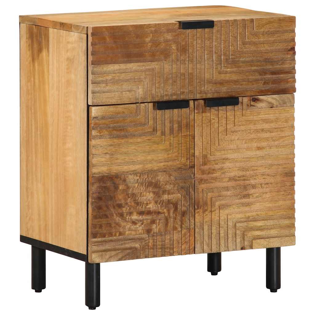 Table de chevet marron 50x33x60 cm bois de manguier massif - XIOS