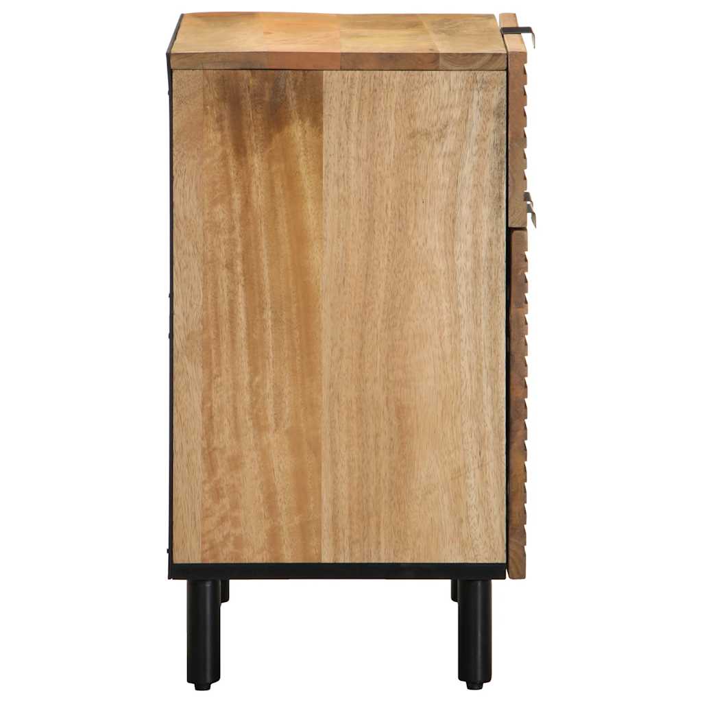 Table de chevet marron 50x33x60 cm bois de manguier massif - XIOS