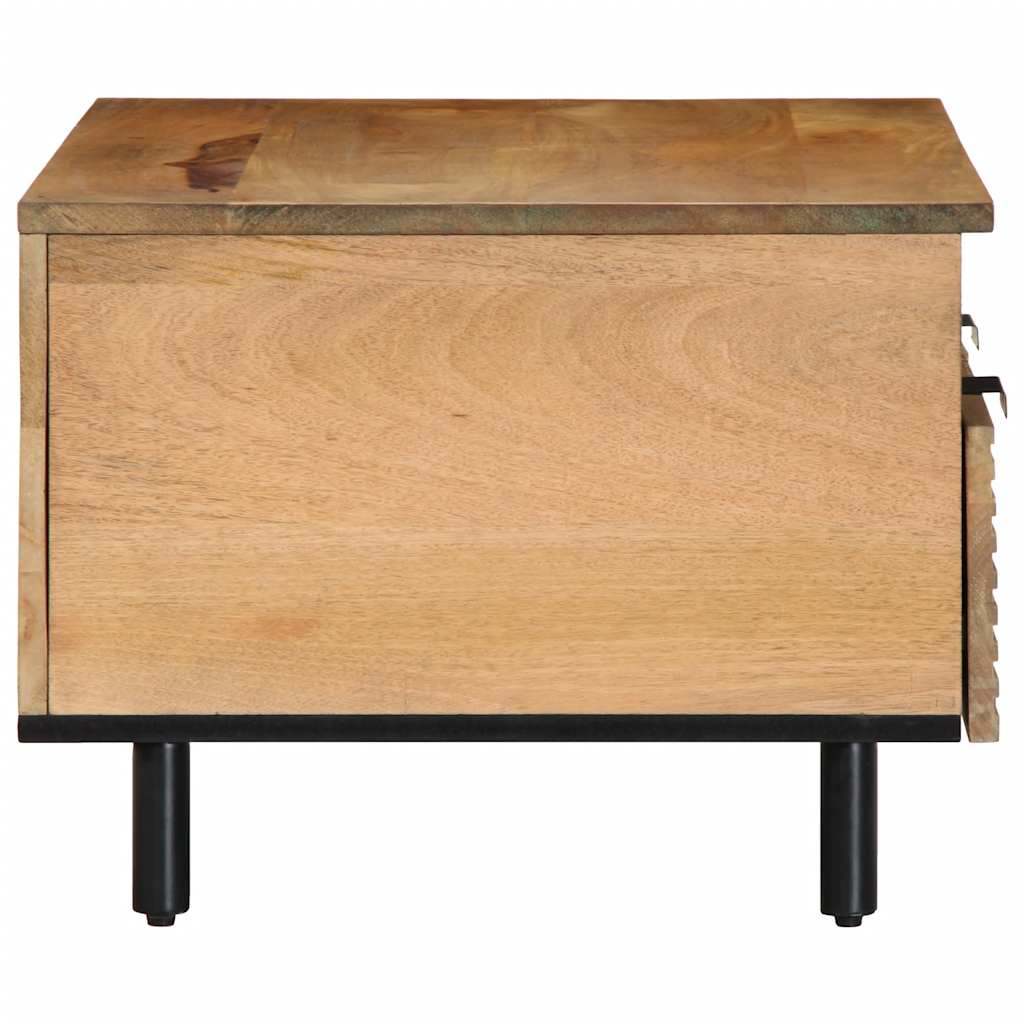 Table basse marron 80x54x40 cm bois massif de manguier - XIOS