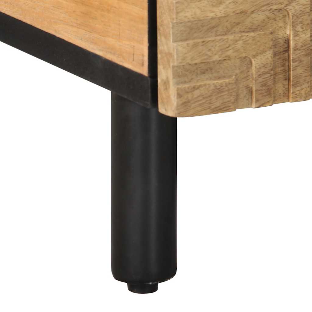 Table basse marron 80x54x40 cm bois massif de manguier - XIOS