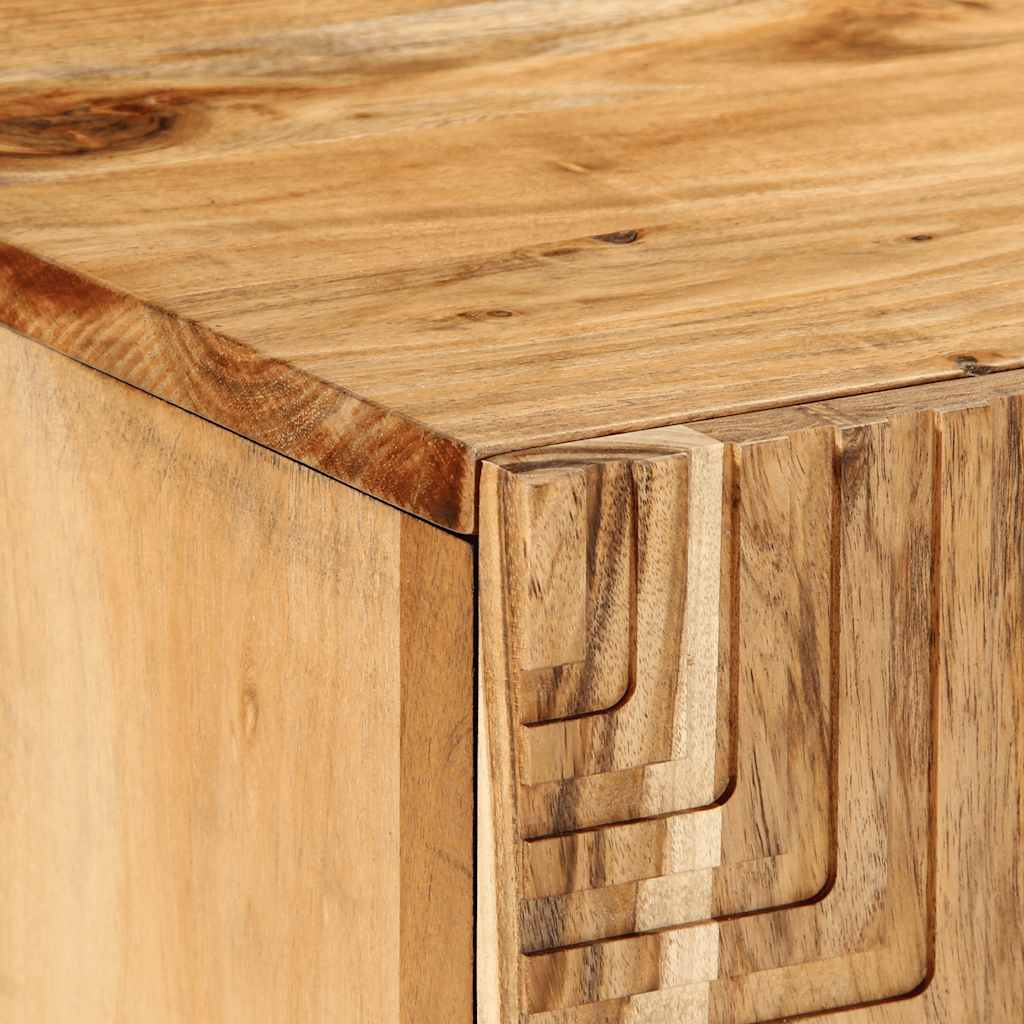 Meuble TV 105 x 33 x 46 cm en bois massif d'acacia - XIOS