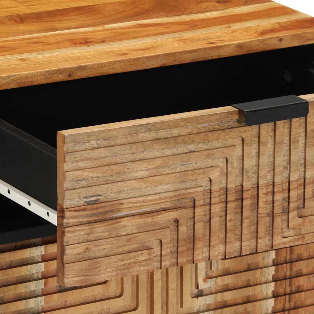 Cabinet de chevet Marron 50 x 33 x 60 cm Bois d'acacia massif - XIOS