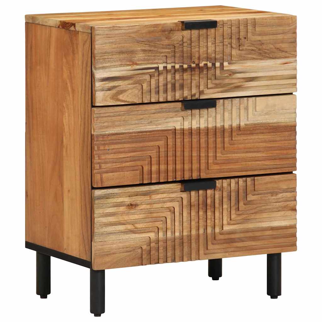 Cabinet de chevet Marron 50 x 33 x 62 cm Bois d'acacia massif - XIOS