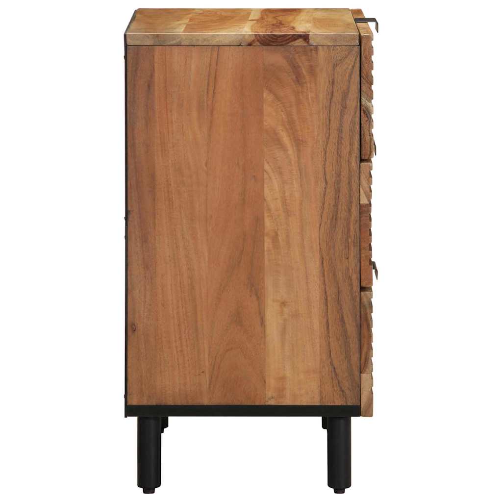 Cabinet de chevet Marron 50 x 33 x 62 cm Bois d'acacia massif - XIOS