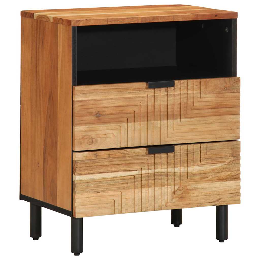 Cabinet de chevet Marron 50 x 33 x 62 cm Bois d'acacia massif - XIOS