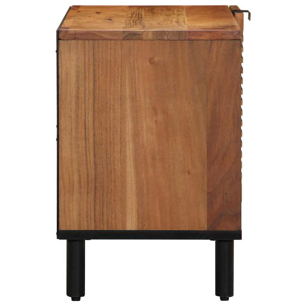 Meuble TV Marron 80 x 31.5 x 46 cm Bois d'acacia massif - XIOS