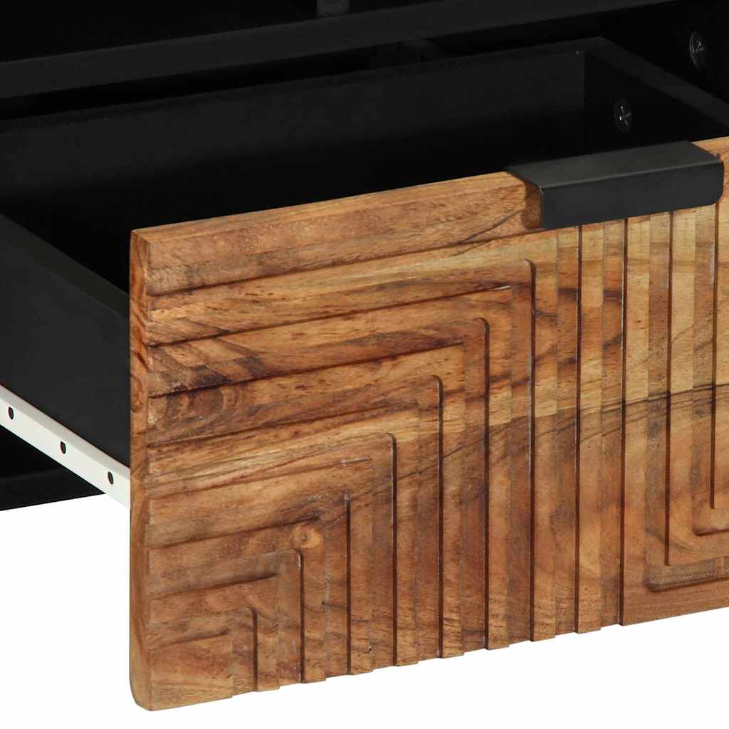 Cabinet TV Marron 100 x 33.5 x 46 cm Bois d'acacia massif - XIOS