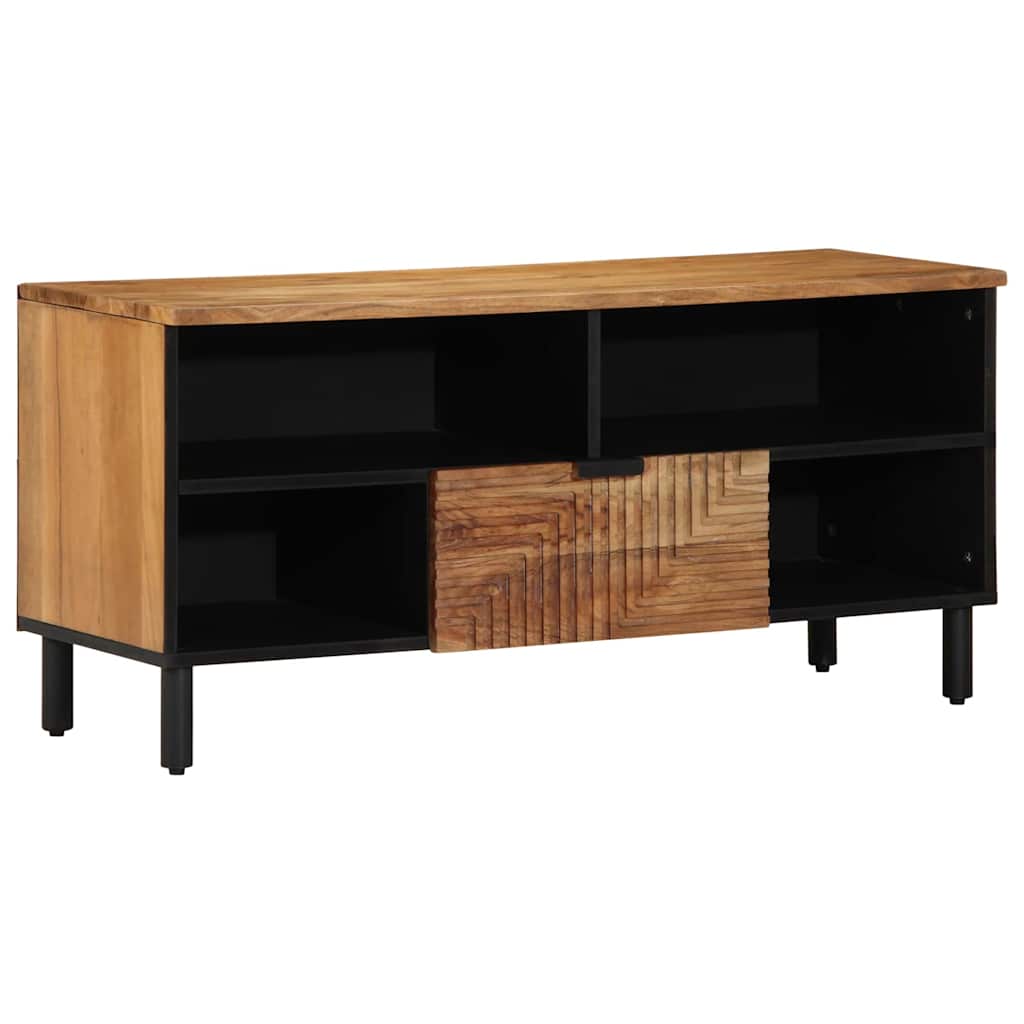 Meuble TV vidaXL 100x33,5x46 cm en Bois Massif d'Acacia XIOS