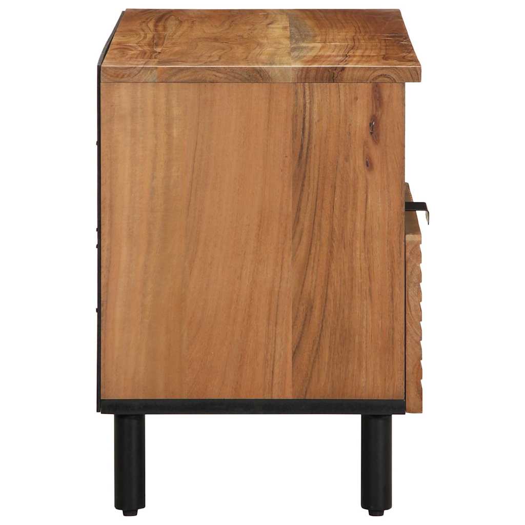 Meuble TV Marron 80 x 33.5 x 46 cm Bois d'acacia massif - XIOS