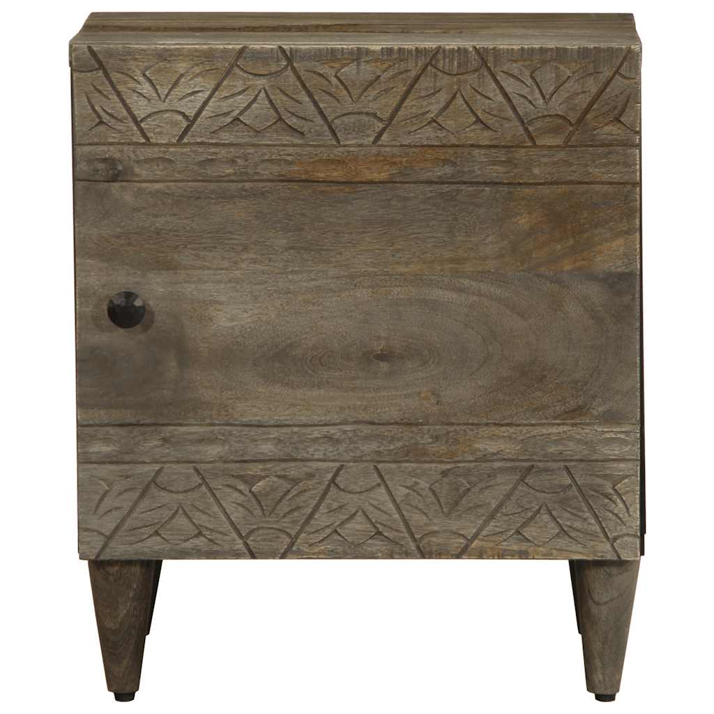 Tables chevet 2 pcs gris clair 40x33x46 cm bois manguier solide - XIOS