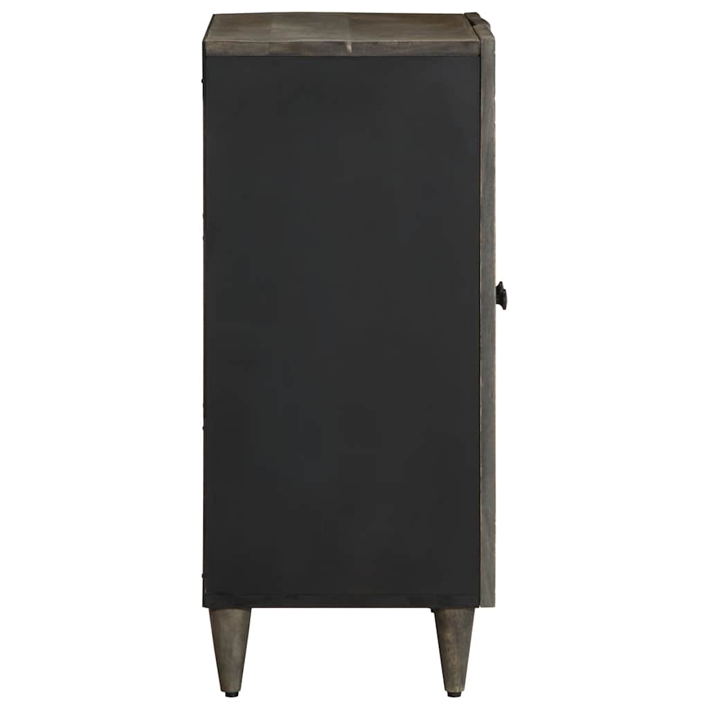 Buffet gris clair 60x33,5x75 cm bois de manguier massif