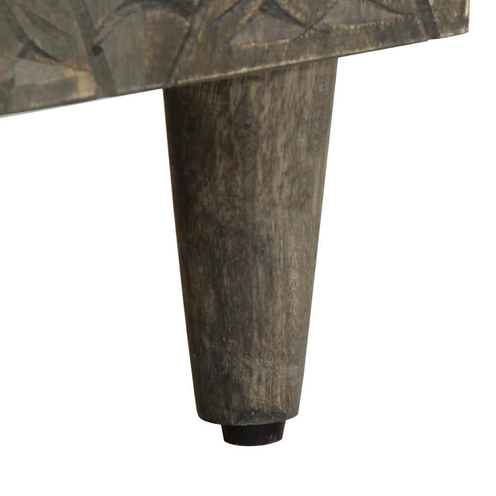 Buffet gris clair 60x33,5x75 cm bois de manguier massif