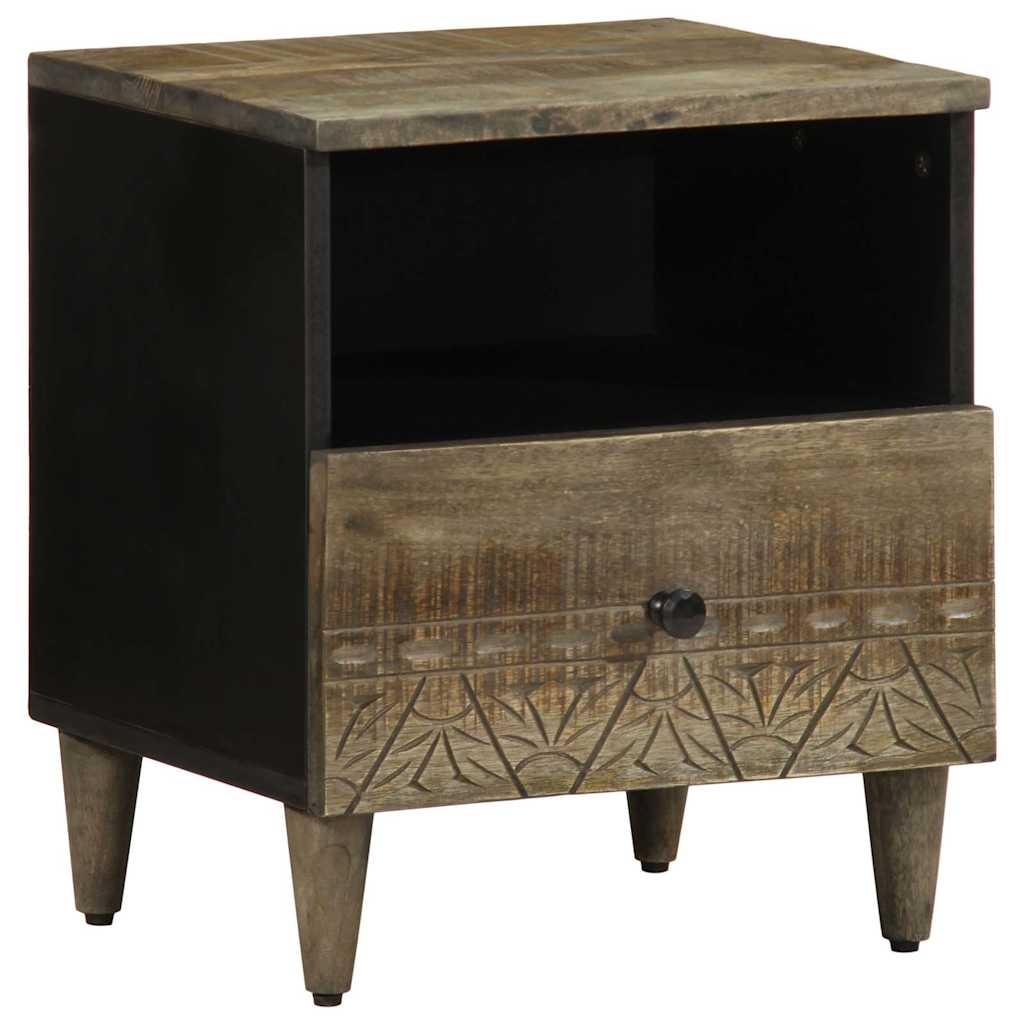 Tables chevet 2 pcs gris clair 40x33x46 cm bois manguier solide - XIOS