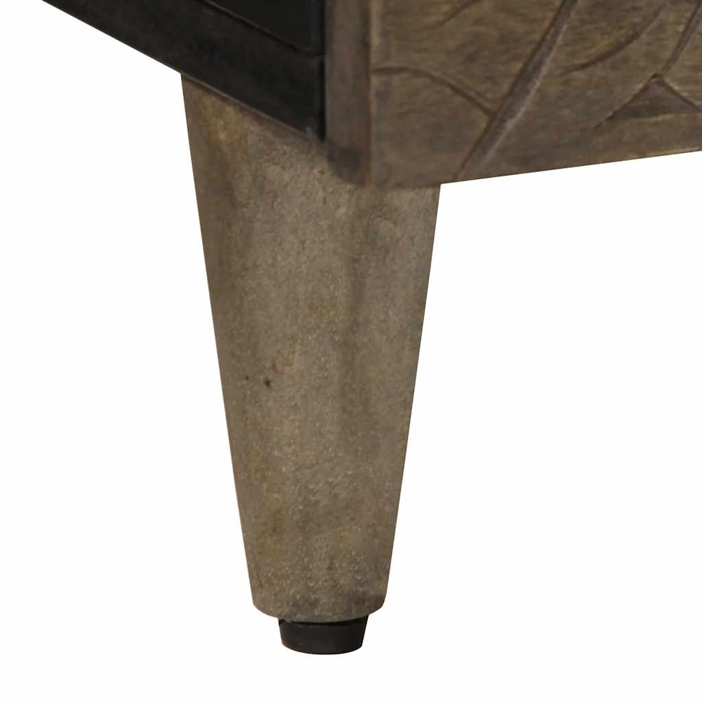 Table basse gris clair 100x54x40 cm bois massif de manguier - XIOS