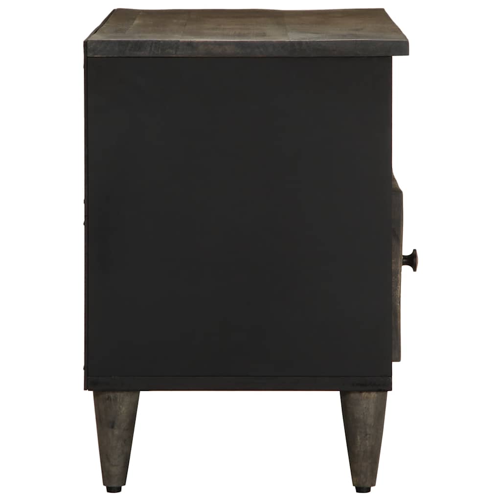 Meuble TV noir 100x33x46 cm bois massif de manguier - XIOS
