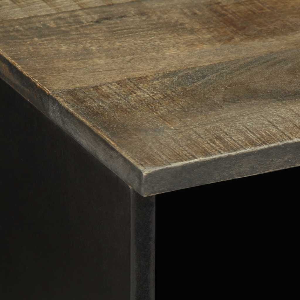 Meuble TV noir 100x33x46 cm bois massif de manguier - XIOS