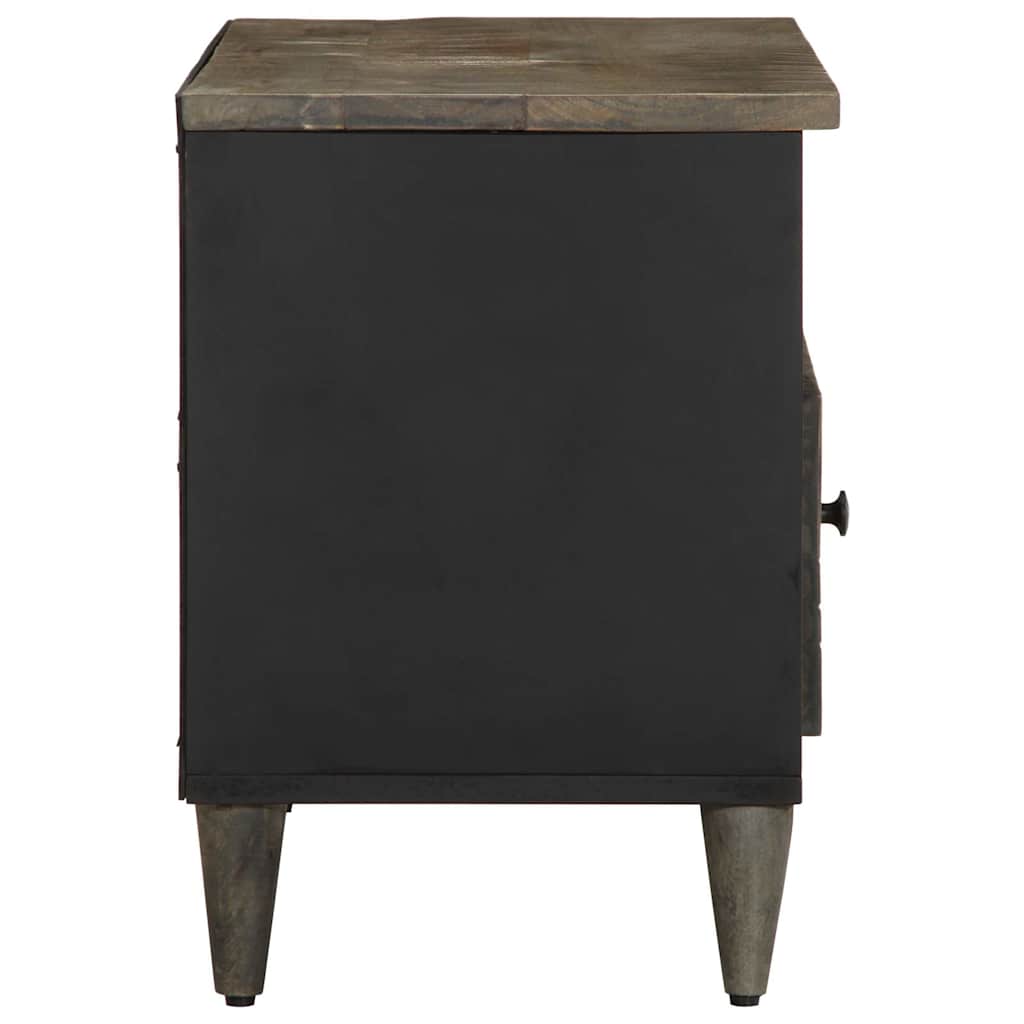 Meuble TV noir 80x33x46 cm bois massif de manguier - XIOS