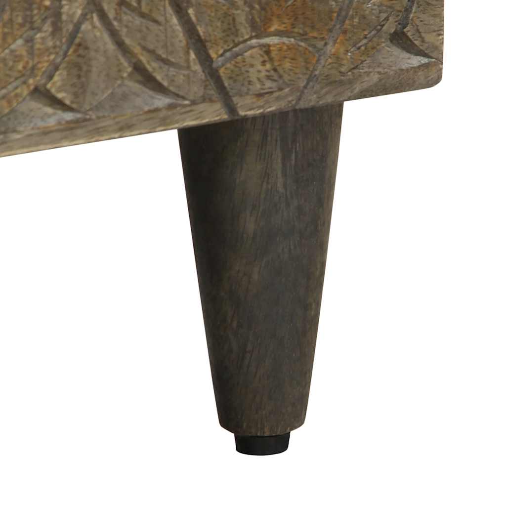 Meuble TV noir 80x33x46 cm bois massif de manguier - XIOS