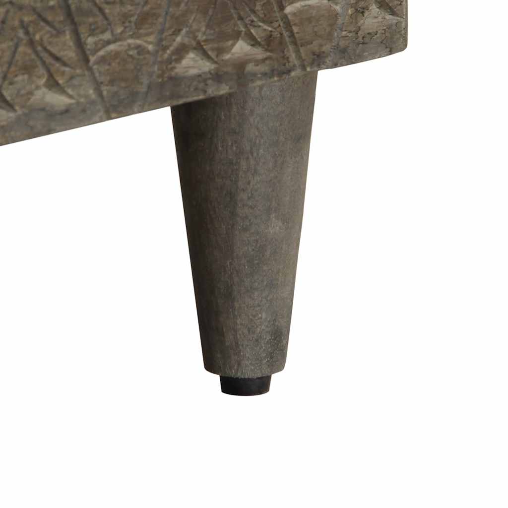 Meuble TV noir 100x33x46 cm bois massif de manguier - XIOS