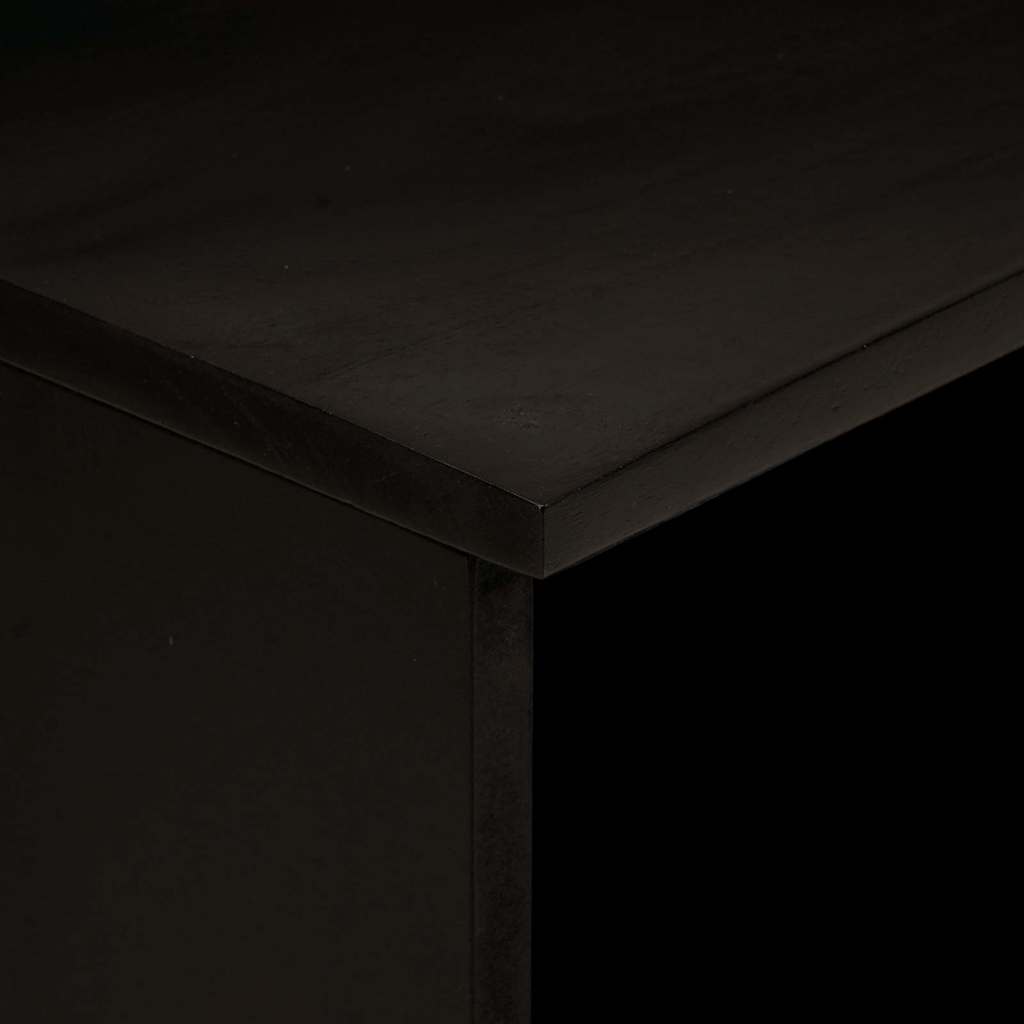 Meuble TV Noir et or 70 x 33 x 46 cm bois de manguier massif - XIOS