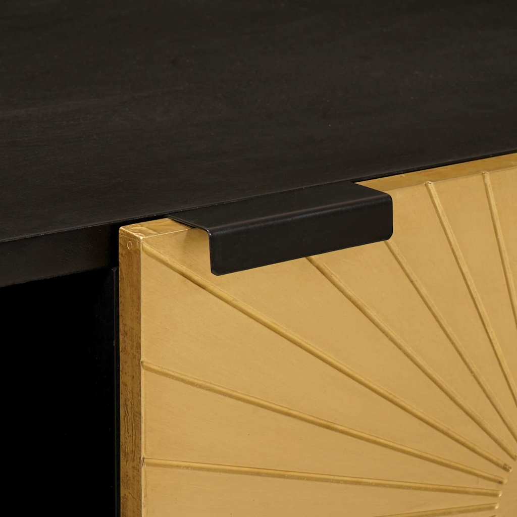 Table basse Noir et or 80 x 50 x 40 cm - XIOS