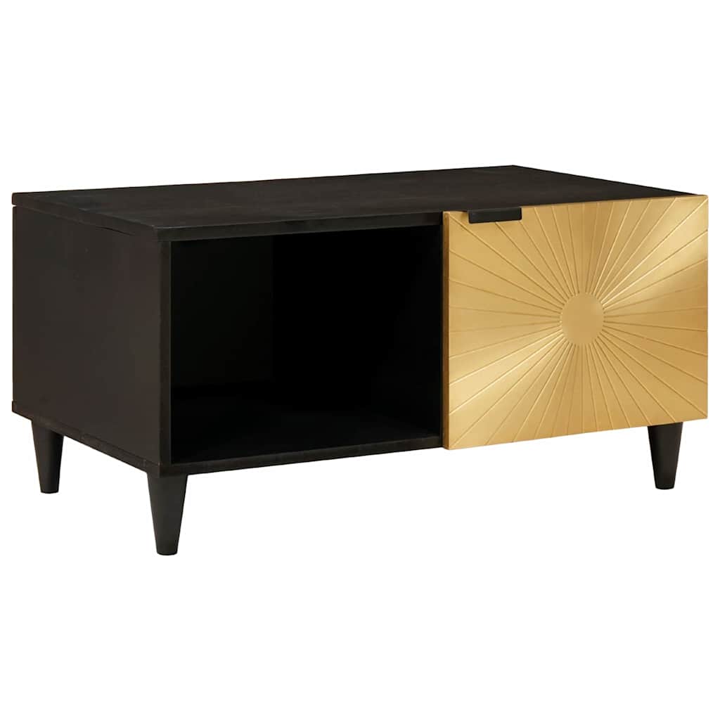 Table basse Noir et or 80 x 50 x 40 cm XIOS