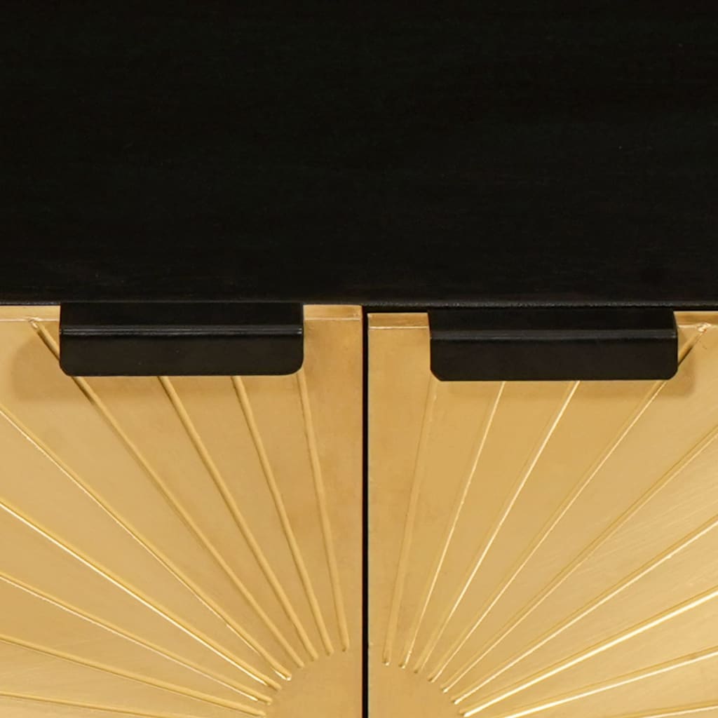 Table basse Noir et or 80 x 50 x 40 cm - XIOS