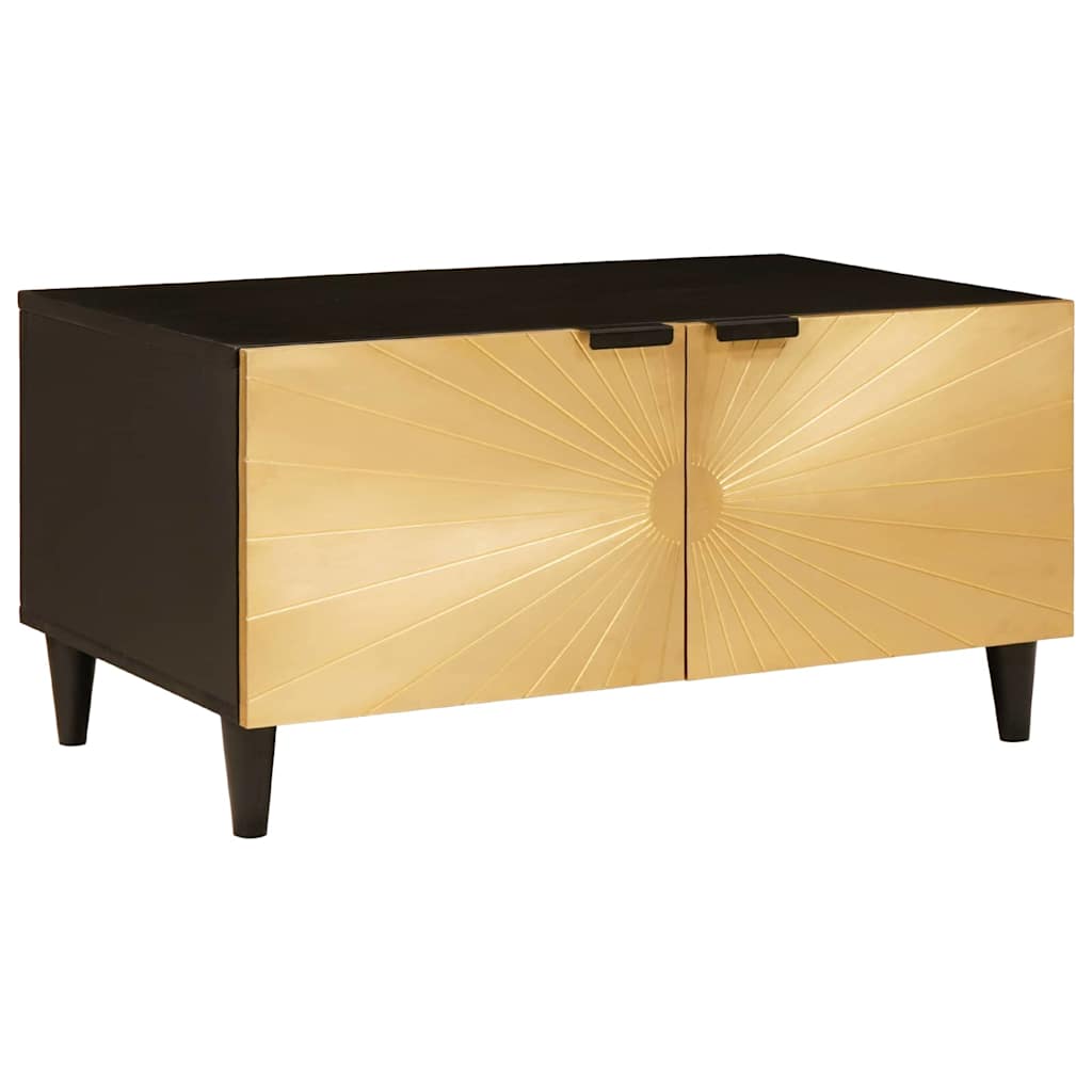 Table basse Noir et or 80 x 50 x 40 cm XIOS
