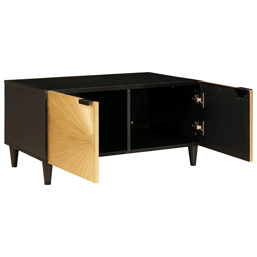 Table basse Noir et or 80 x 50 x 40 cm XIOS