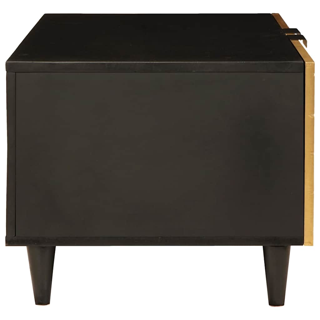 Table basse Noir et or 80 x 50 x 40 cm - XIOS
