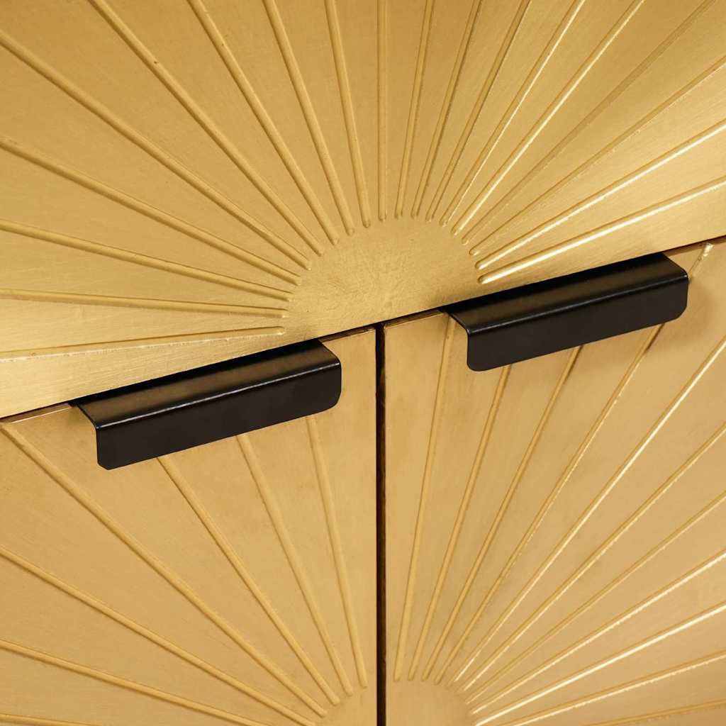 Table de chevet avec tiroir Noir et or 50 x 33 x 60 cm - XIOS