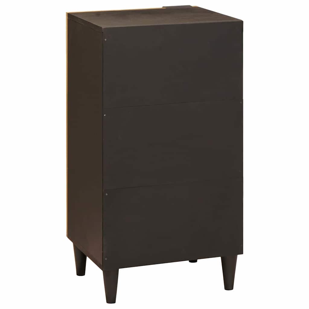 Buffet Noir et or 40 x 33 x 75 cm bois de manguier massif XIOS