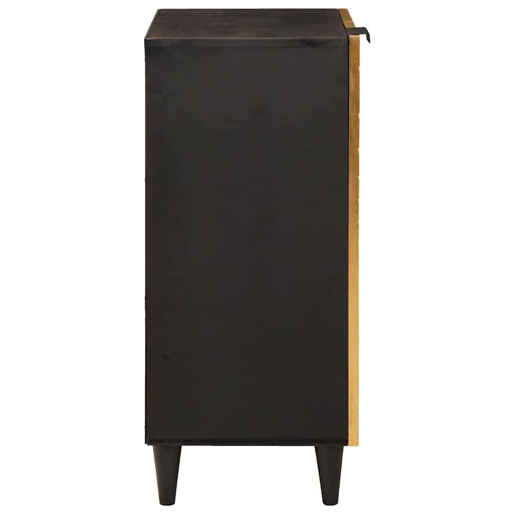Buffet Noir et or 40 x 33 x 75 cm bois de manguier massif XIOS