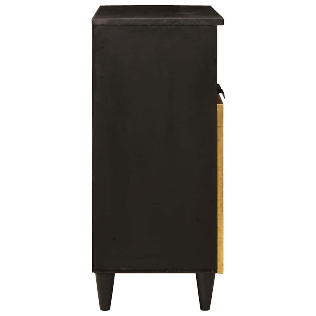 Buffet Noir et or 60 x 33 x 75 cm bois de manguier massif - XIOS