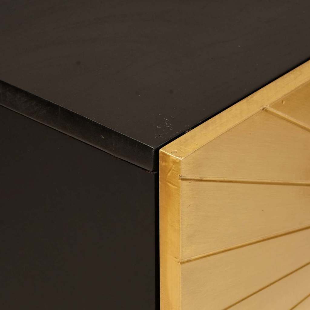 Meuble d'appoint avec stockage Noir et or 60 x 33.5 x 75 cm XIOS