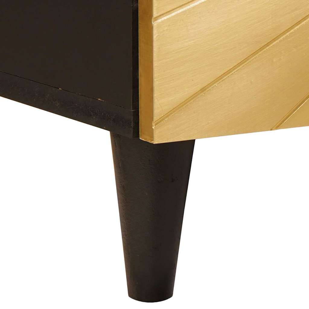 Meuble d'appoint avec stockage Noir et or 60 x 33.5 x 75 cm XIOS
