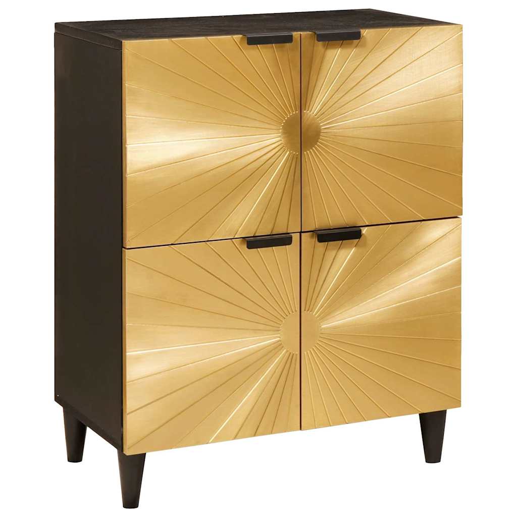 Meuble d'appoint avec stockage Noir et or 60 x 33.5 x 75 cm XIOS