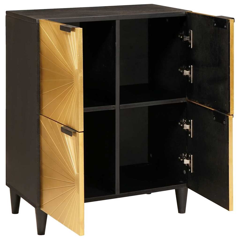 Meuble d'appoint avec stockage Noir et or 60 x 33.5 x 75 cm XIOS