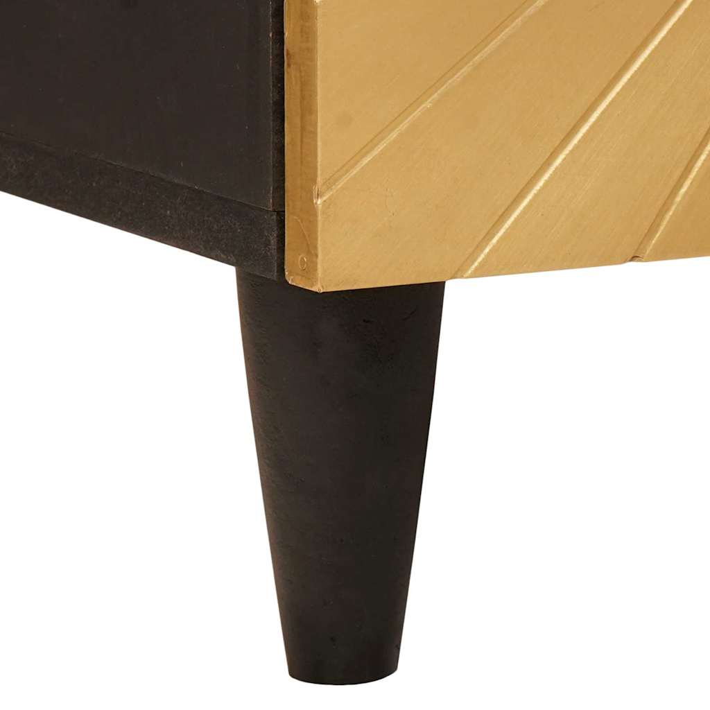 Meuble d'appoint avec stockage Noir et or 40 x 33.5 x 110 cm - XIOS