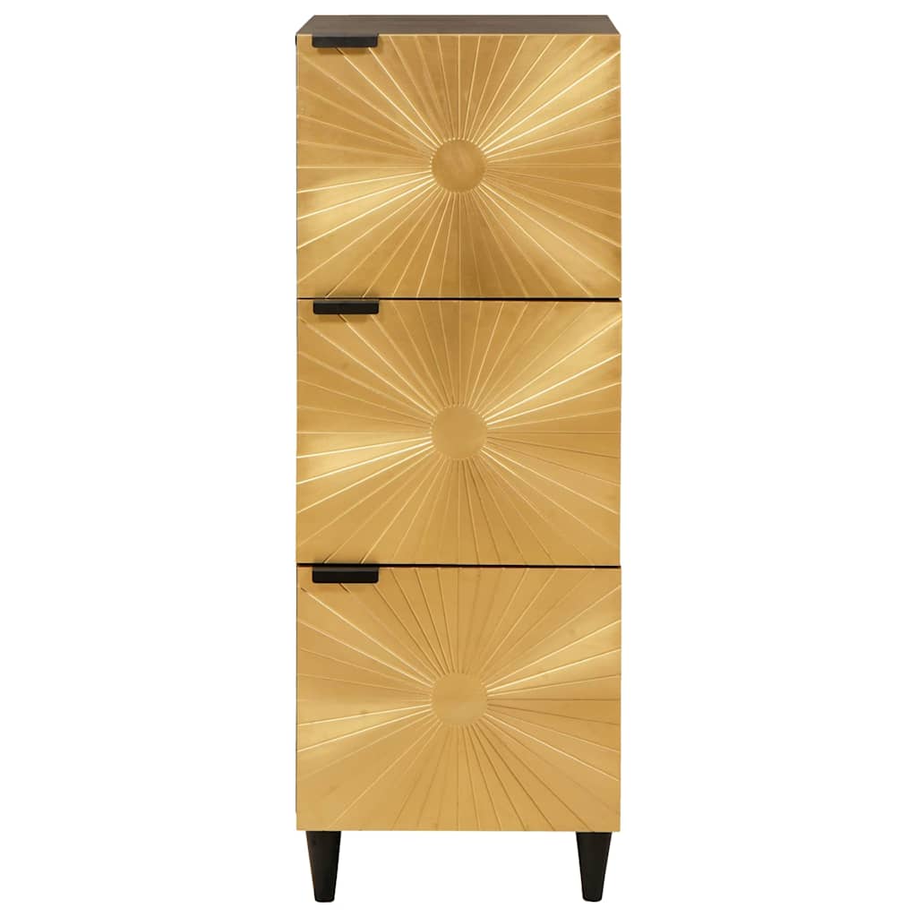 Meuble d'appoint avec stockage Noir et or 40 x 33.5 x 110 cm - XIOS