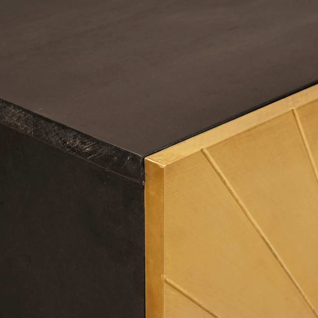 Meuble d'appoint avec tiroir Noir et or 60 x 33.5 x 100 cm - XIOS