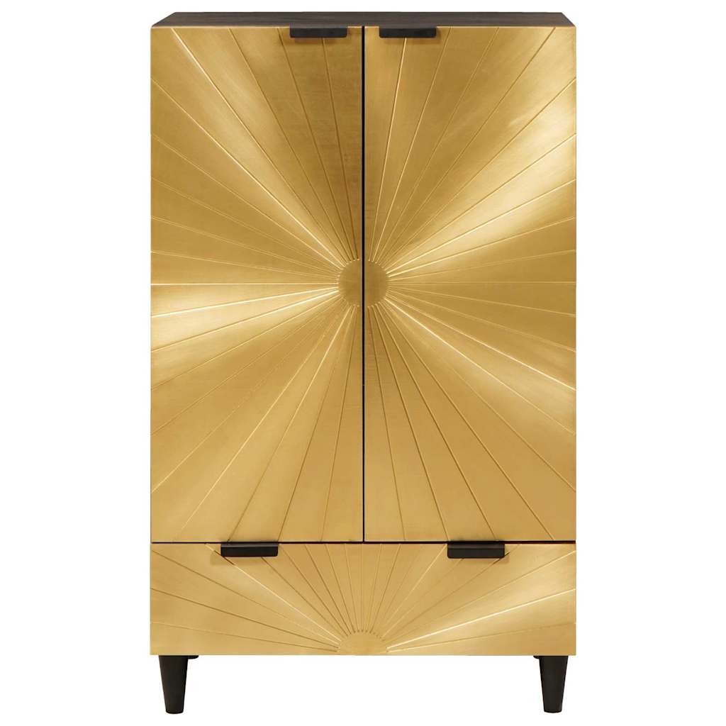 Meuble d'appoint avec tiroir Noir et or 60 x 33.5 x 100 cm - XIOS