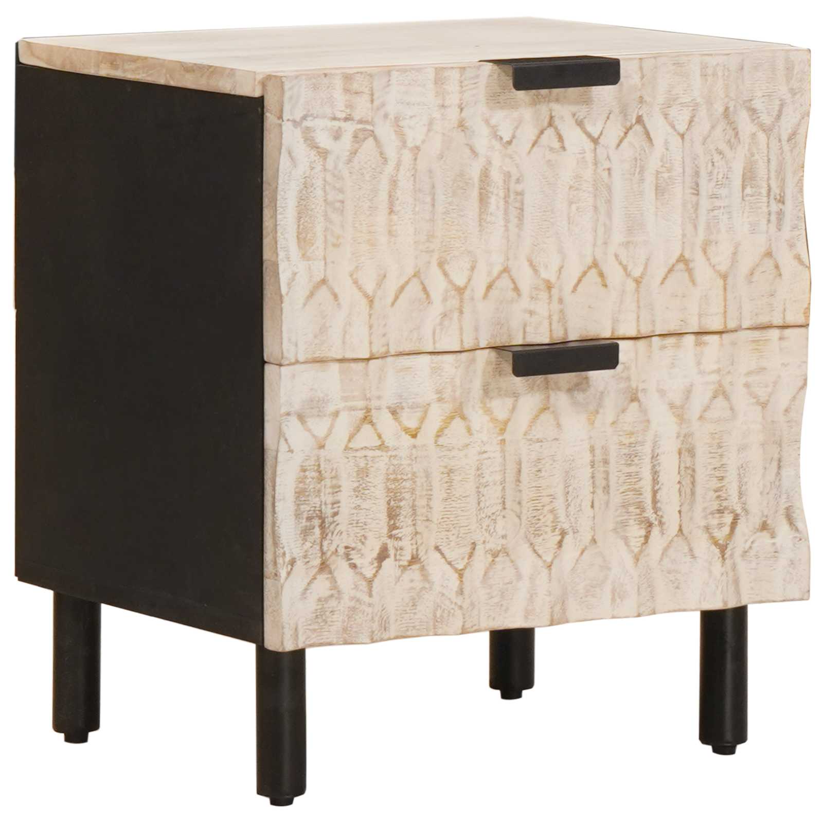 Cabinet de chevet avec tiroir 2 pcs Blanc 40 x 33,5 x 46 cm - XIOS