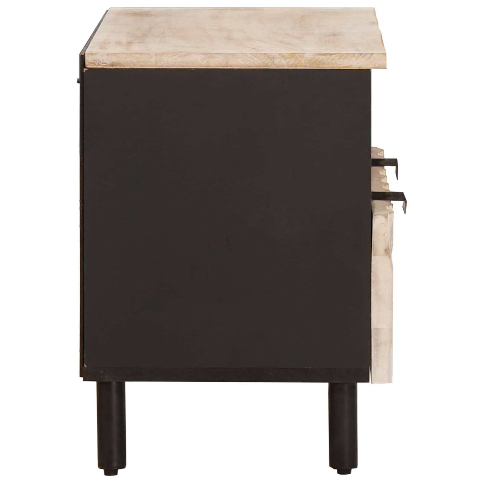 Meuble TV avec tiroir Finition Lavage Blanc 70 x 33,5 x 46 cm - XIOS