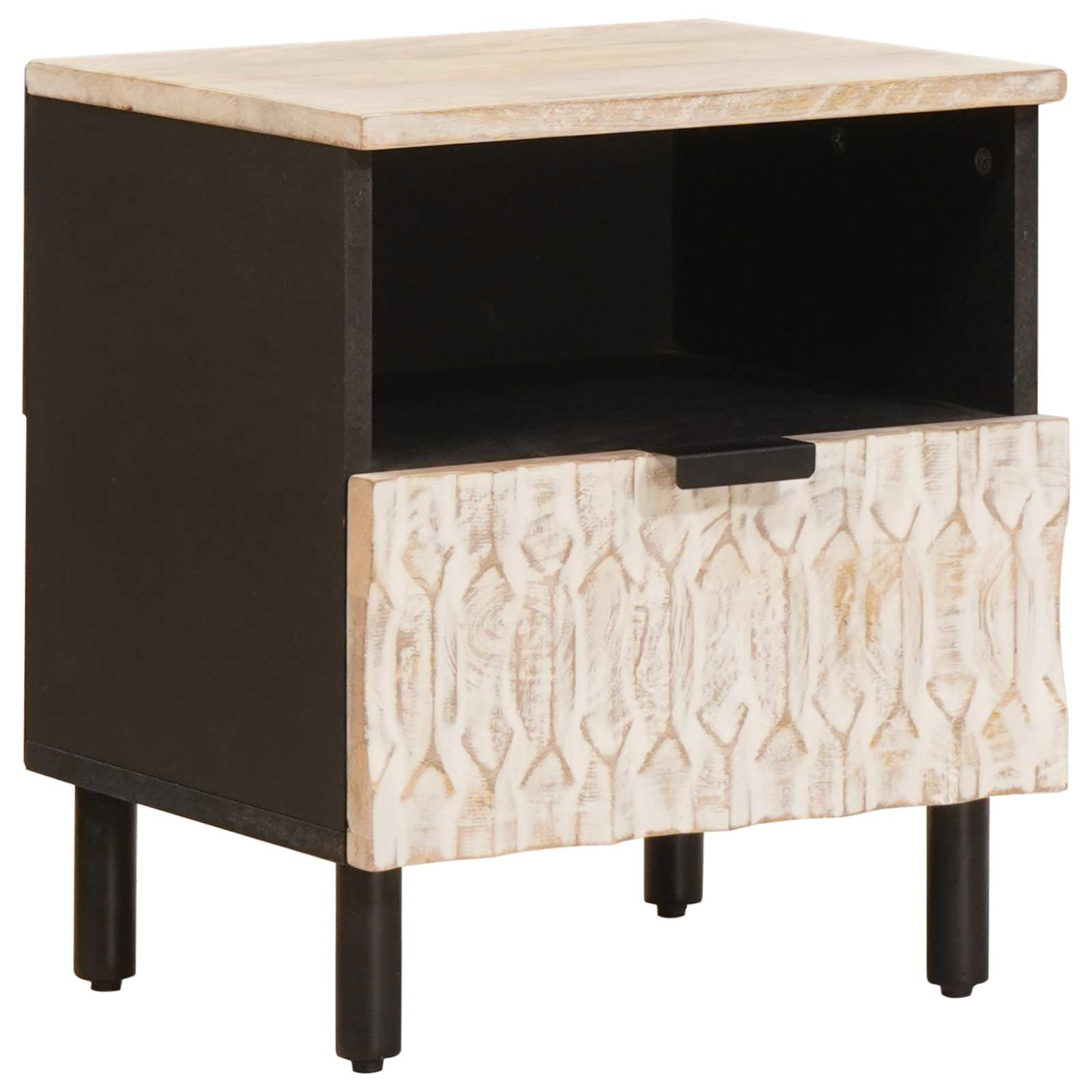 Cabinet de chevet avec tiroir 2 pcs Blanc 40 x 33 x 46 cm - XIOS