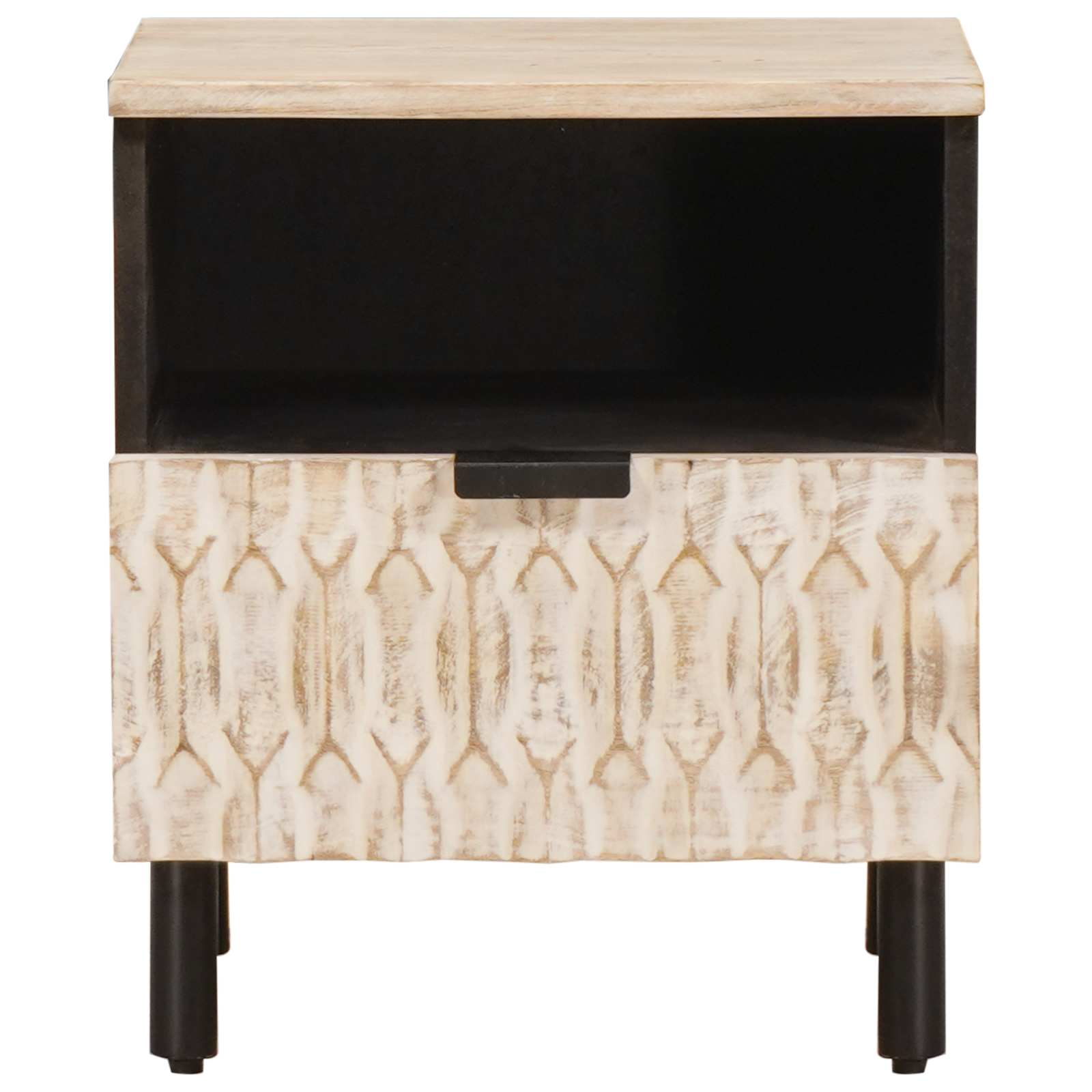 Cabinet de chevet avec tiroir 2 pcs Blanc 40 x 33 x 46 cm - XIOS